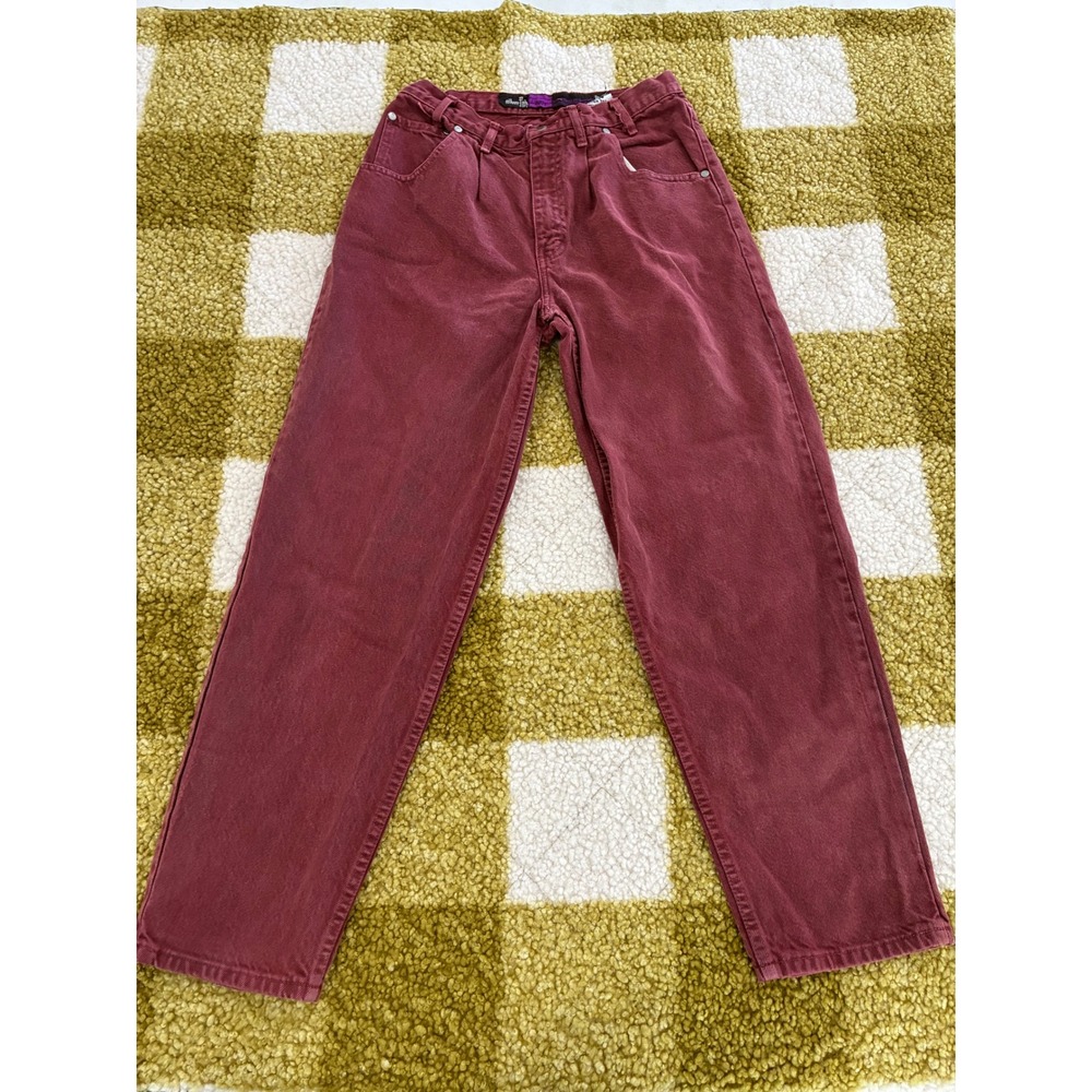 Vintage Levis SilverTab Baggy Jeans Maroon Burgundy Red Denim‎ 31x32 Fits 28x27